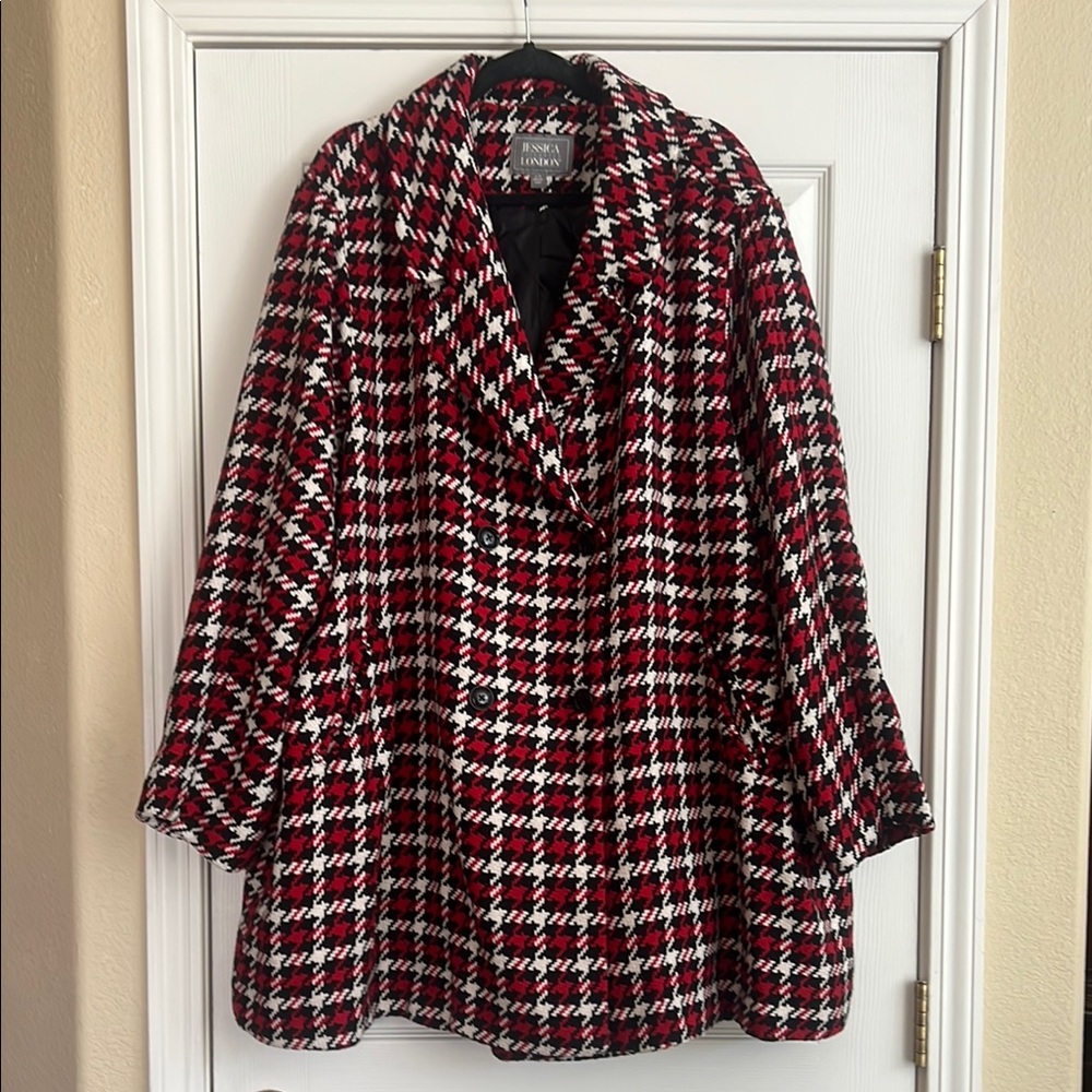 Jessica London Red And Black Cape
